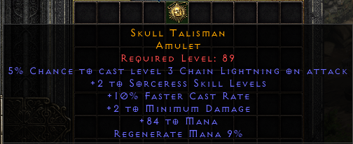 Skull Talisman[ID:1668577498]