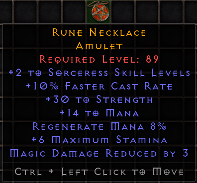 Rune Necklace[ID:1669967384]