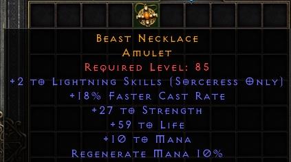 Beast Necklace[ID:17195442600]