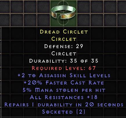 Dread Circlet[ID:17200389571]