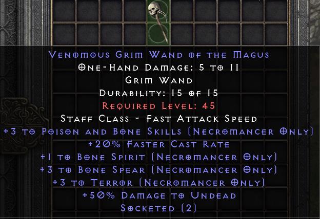 Venomous Grim Wand Of The Tiagus[ID:17229740920]